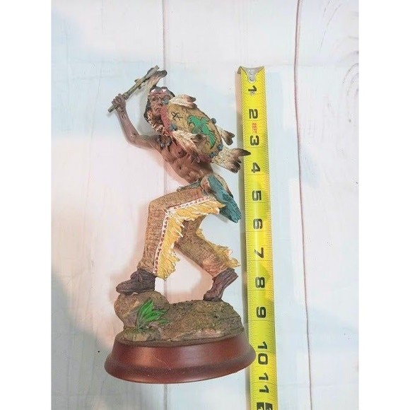 Vtg Statue Of Native American War Chief - Picture 9 of 9